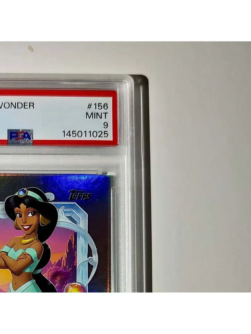 Jasmine 2025 Topps Disney Cartoon Princess #156 Card Aladdin PSA 9
